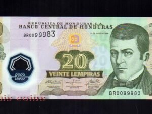 188-1 B188-HONDURAS--2008宏都拉斯塑膠鈔票20 Lempiras(200)