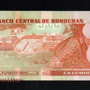 B189-HONDURAS--1989宏都拉斯紙幣1 Lempira(201)