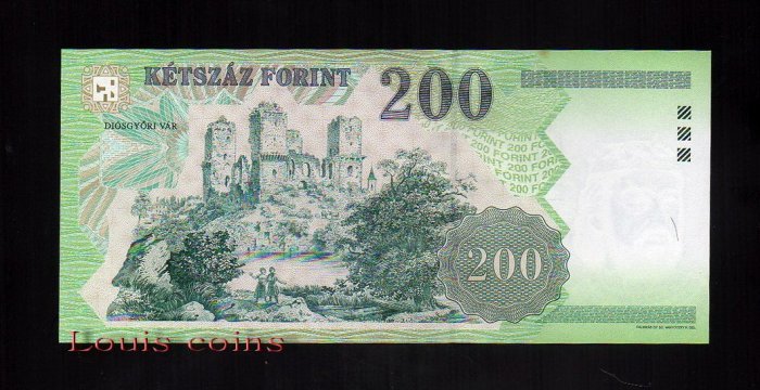 B190-HUNGARY--1998匈牙利紙幣200 Forint(481)