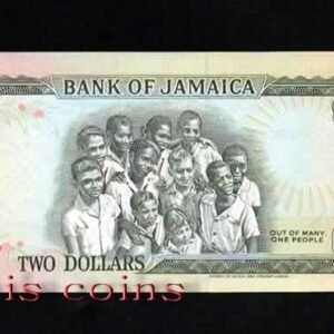 B198-JAMAICA--1982-1986牙買加紙幣2 Dollars(258)