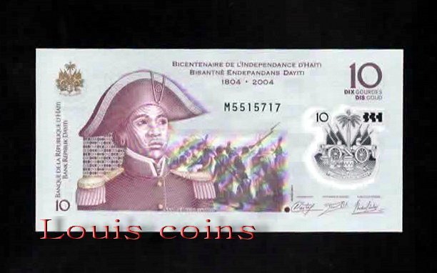 B199-HAITI--2004海地紀念塑膠鈔票10 Gourdes(B)