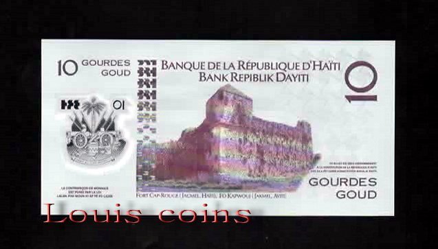 B199-HAITI--2004海地紀念塑膠鈔票10 Gourdes(B)