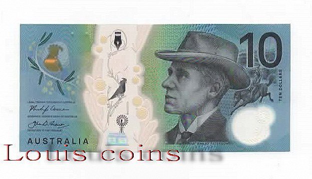 20-1 B020‧Australia‧2017澳洲‧10 Dollars塑膠鈔(533)