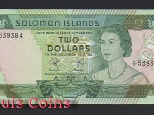 B219-SOLOMON ISLANDS--1977索羅門群島紙幣2 Dollars(B)