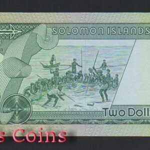 B219-SOLOMON ISLANDS--1977索羅門群島紙幣2 Dollars(B)