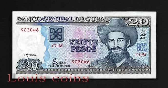 B220-CUBA--2006古巴紙幣20 Pesos（100）