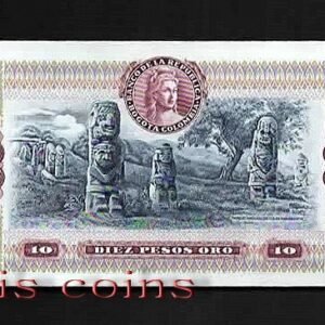 224-2 B224-COLOMBIA--1963-1980哥倫比亞紙幣10 Pesos (91)