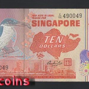 B228-SINGAPORE-1976新加坡紙鈔-10 dollars(398)