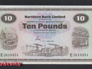 23-1 B023-NORTHERN IRELAND-1982北愛爾蘭鈔票10 pounds