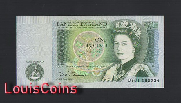 B230-GREAT BRITAIN-ND (1978-1984)英國紙幣,1 Pound(1368)