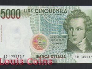 B233-ITALY--1985義大利紙幣5.000 Lire（1265）