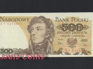 B234-POLAND--1982波蘭紙幣500 Złotych（1064）