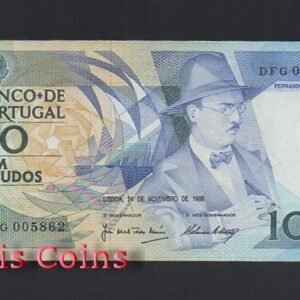 B235-PORTUGAL--1988葡萄牙紙幣100 Escudos(B)