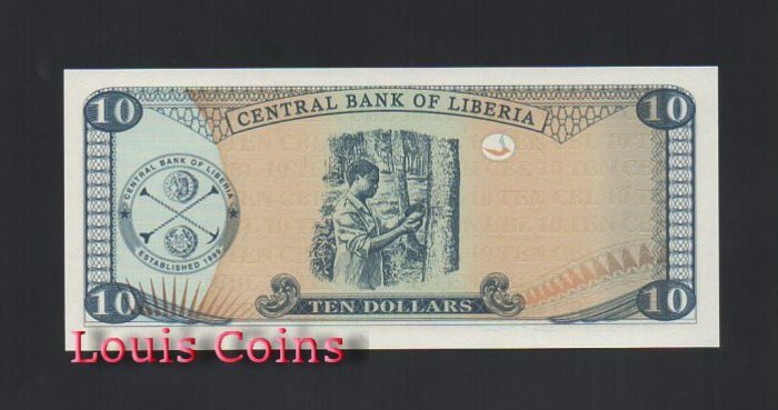 B239-LIBERIA--2009賴比瑞亞紙幣10 Dollars(288)