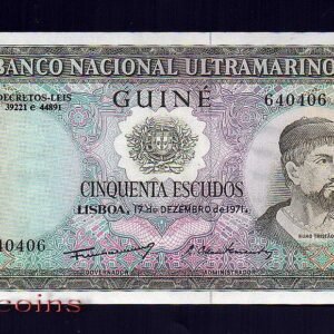 B024-Guiné Portuguesa-1971葡屬幾內亞紙鈔.50 ESCUDOS(1348)