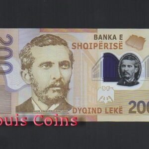 246-1 B246-ALBANIA-2017阿爾巴尼亞塑膠鈔票200 Leke(971)