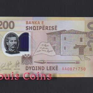 246-2 B246-ALBANIA-2017阿爾巴尼亞塑膠鈔票200 Leke(971)