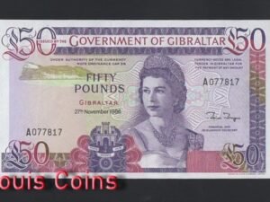 B247-GIBRALTAR-1986直布羅陀紙幣,50 Pounds(922)