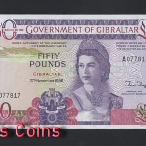 247-1 B247-GIBRALTAR-1986直布羅陀紙幣,50 Pounds(922)