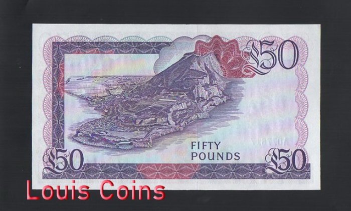 247-2 B247-GIBRALTAR-1986直布羅陀紙幣,50 Pounds(922)