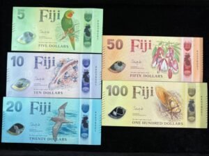257-1 B257-FIJI-ND (2026)斐濟塑膠紙幣-5-100 Dollars全同號鈔(B)