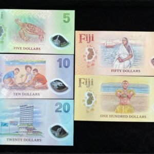 B257-FIJI-ND (2026)斐濟塑膠紙幣-5-100 Dollars全同號鈔（B）