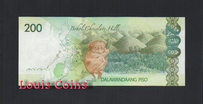 B260-PHILIPPINES--2010菲律賓紙幣200 Piso（422）