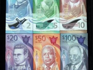 B263-BARBADOS-2022 & 2024巴貝多全套塑膠紙幣-2-100 Dollars(B)