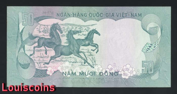 B265-VIETNAM (SOUTH)-ND (1972)越南(南越)紙幣-50 Ðồng(B)