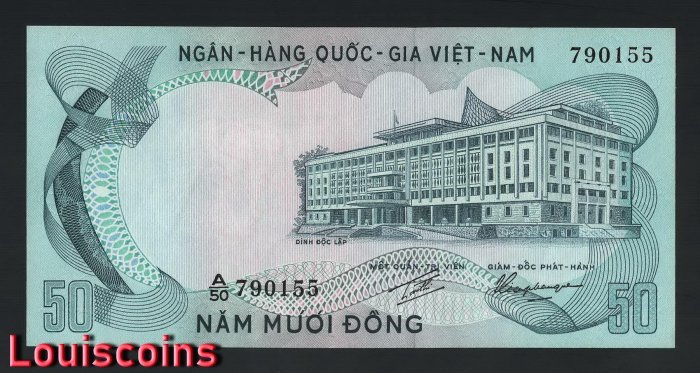 B265-VIETNAM (SOUTH)-ND (1972)越南(南越)紙幣-50 Ðồng(B)
