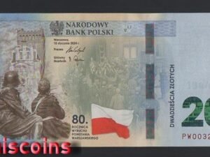 B266-POLAND-2024波蘭紀念紙幣含冊,20 Złotych(B)