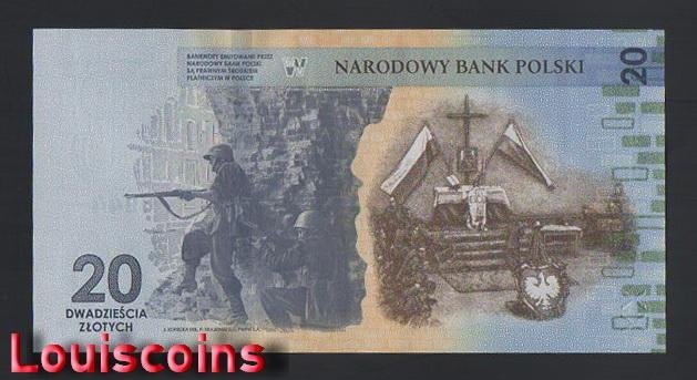 B266-POLAND-2024波蘭紀念紙幣含冊,20 Złotych(B)