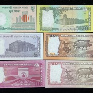 B268-BANGLADESH-2011-23孟加拉紙幣,樣張全套(B)
