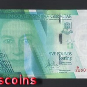 B270-GIBRALTAR-2020直布羅陀紙幣-5 Pounds Sterling（B）