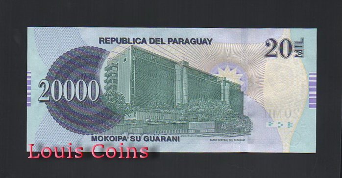 B273-PARAGUAY--2013巴拉圭紙幣2.0000 Guaranies(B)