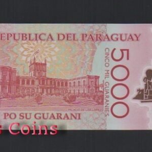 274-2 B274-PARAGUAY-2011-2022巴拉圭塑膠鈔票5.000 Guaranies(B)