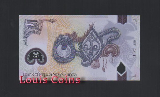 B279-PAPUA NEW GUINEA--2016巴布亞新幾內亞塑膠鈔票5 Kina(442)