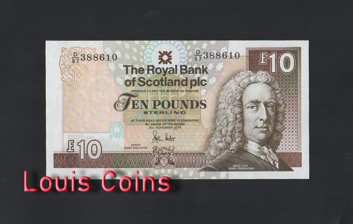 284-1 B284-SCOTLAND-2010蘇格蘭紙幣,10 Pounds Sterling(1331)