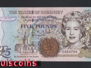 B286-GUERNSEY-ND (1996-2008)根西島紙幣,5 Pounds(B)