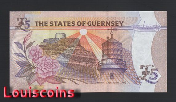 B286-GUERNSEY-ND (1996-2008)根西島紙幣,5 Pounds(B)