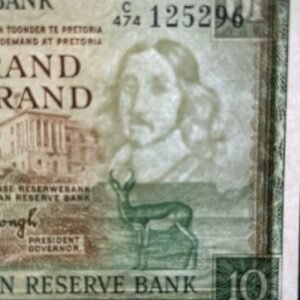 287-3 B287-SOUTH AFRICA-1966-76南非紙幣-10 Rand(B)