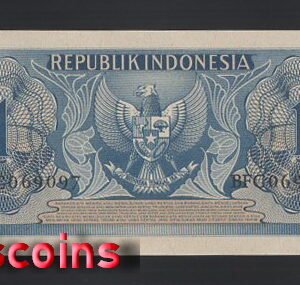 29-2 B029-INDONESIA-1954印尼紙幣,1 Rupiah(1051)