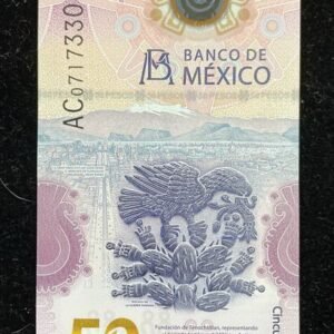B297-MEXICO-2021墨西哥塑膠鈔票-50 Pesos(117)