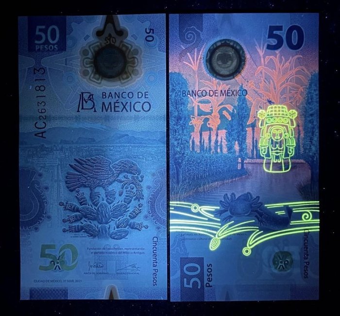 B297-MEXICO-2021墨西哥塑膠鈔票-50 Pesos(117)