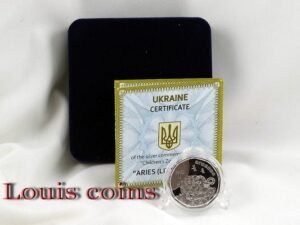 30-1 F030‧Ukraine‧2014烏克蘭‧ 星座系列白羊座紀念銀幣