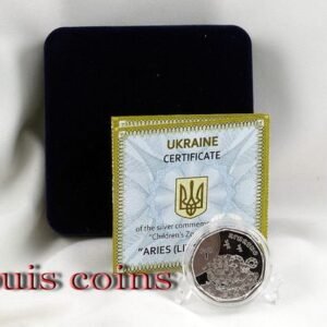 30-1 F030‧Ukraine‧2014烏克蘭‧ 星座系列白羊座紀念銀幣