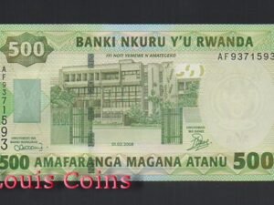 B308-RWANDA--2008盧安達紙幣500 Francs(684)