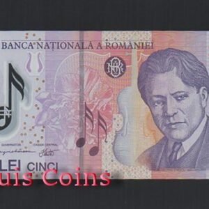 310-1 B310-ROMANIA--2005羅馬尼亞塑膠鈔票5 Lei(429)