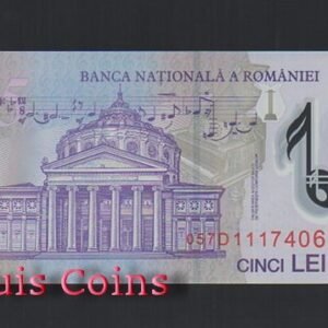 310-2 B310-ROMANIA--2005羅馬尼亞塑膠鈔票5 Lei(429)
