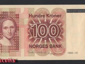 B317-NORWAY-1994挪威紀念紙幣,100 Kroner含冊(T)